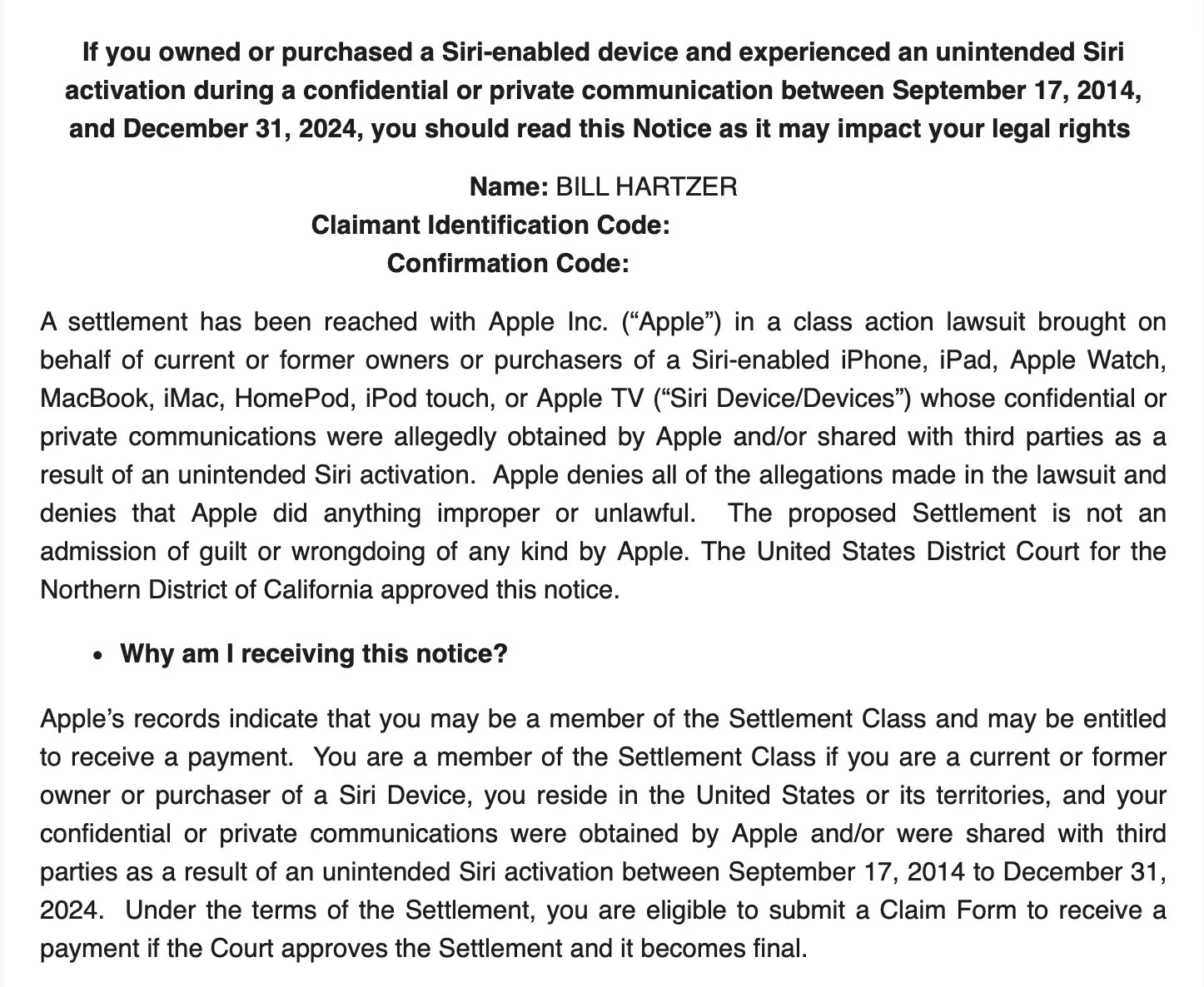 Updates on the Lopez Voice Assistant Settlement image 1