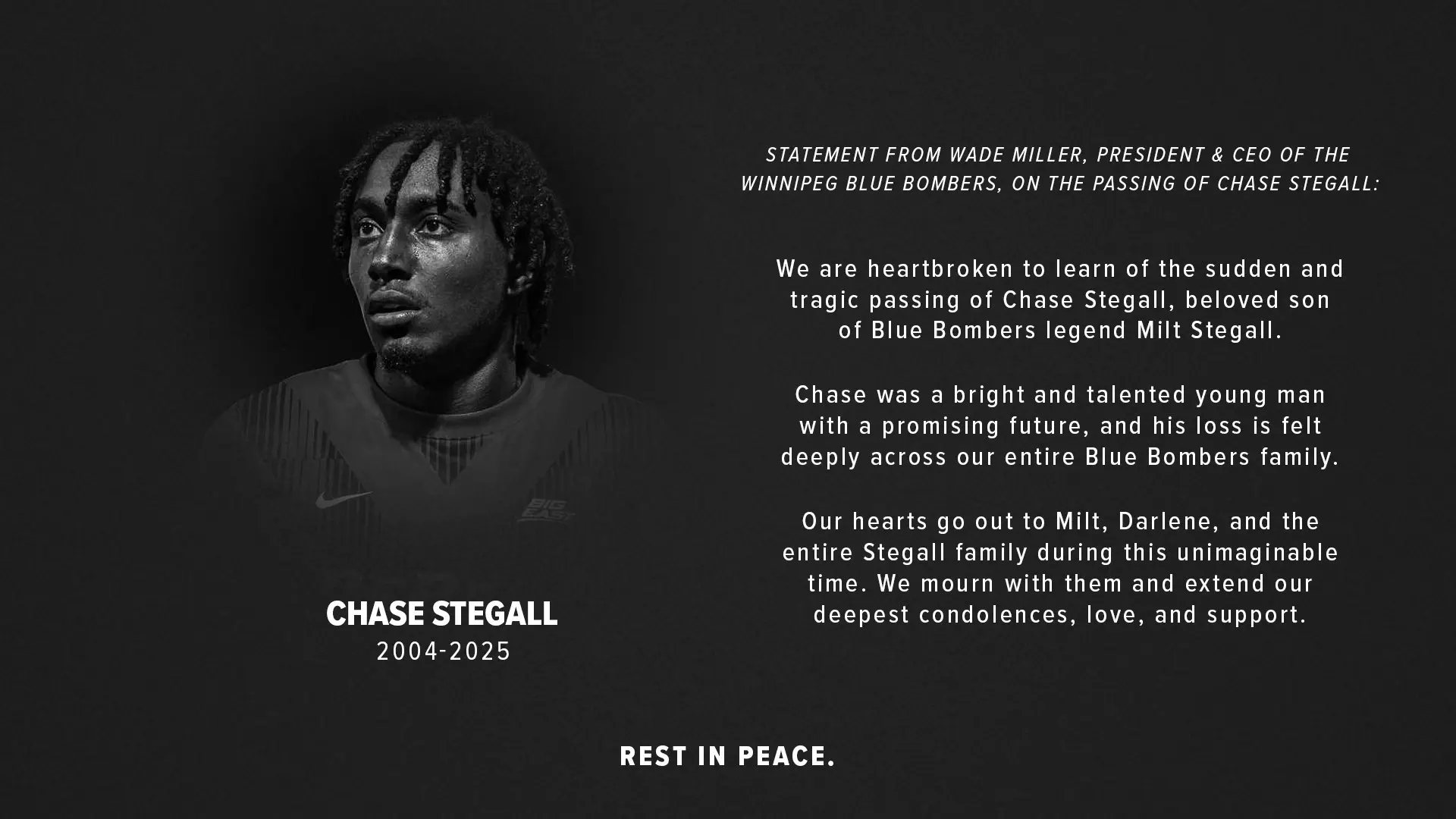 Milt Stegall’s Son: A Legacy in the Making