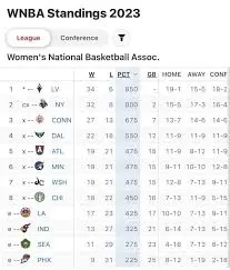 Current WNBA Standings and Playoff Picture image 1