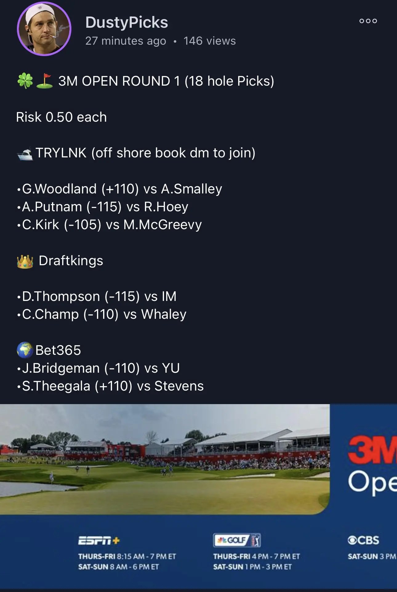 Details on the 2023 3M Open Payout Structure image 1