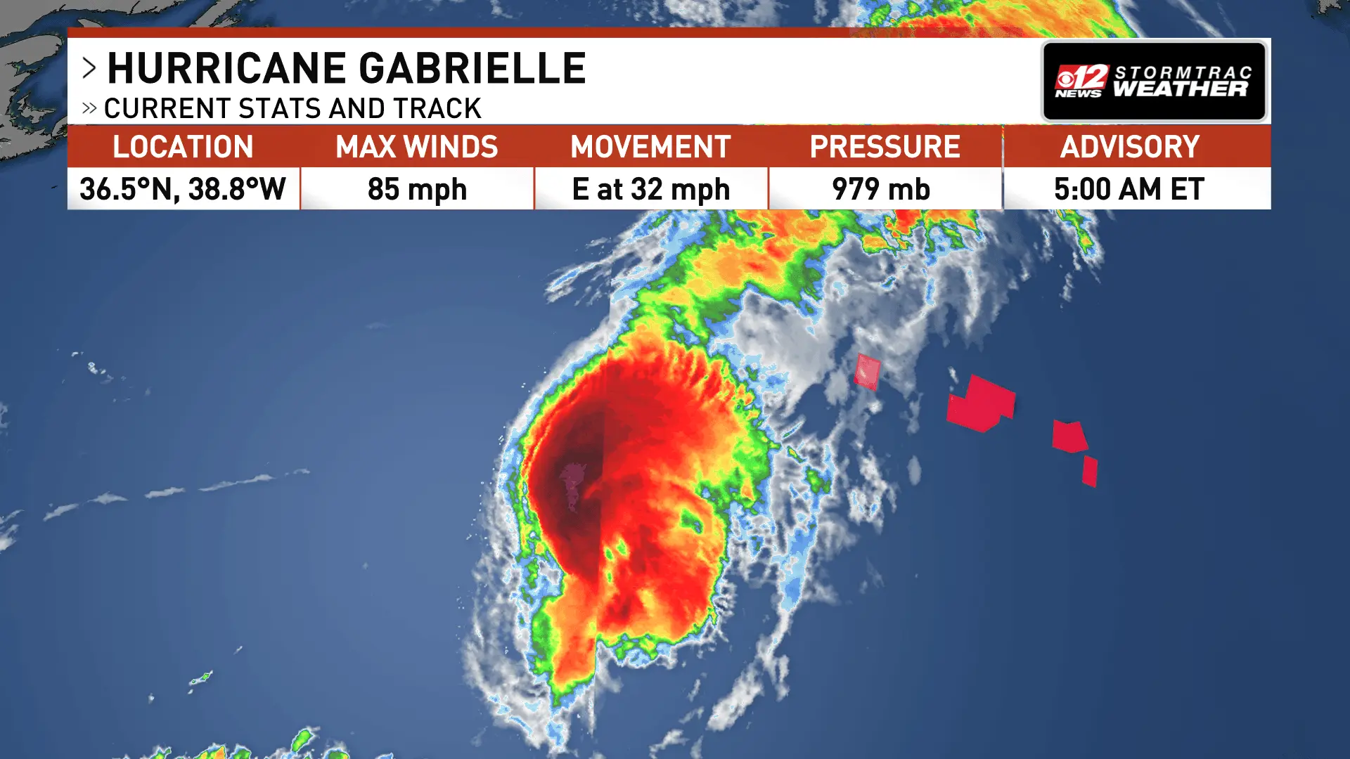 L’ouragan Gabrielle et ses effets sur les Açores
