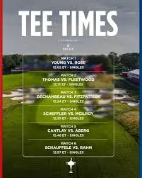 Ryder Cup Tee Times for Sunday: What You Need to Know