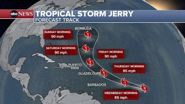 Latest Updates on Tropical Storm Jerry and Its Path image 1