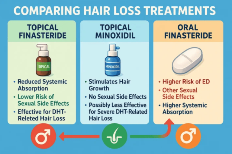 Topical finasteride guide for hair loss, safety, and Canada access