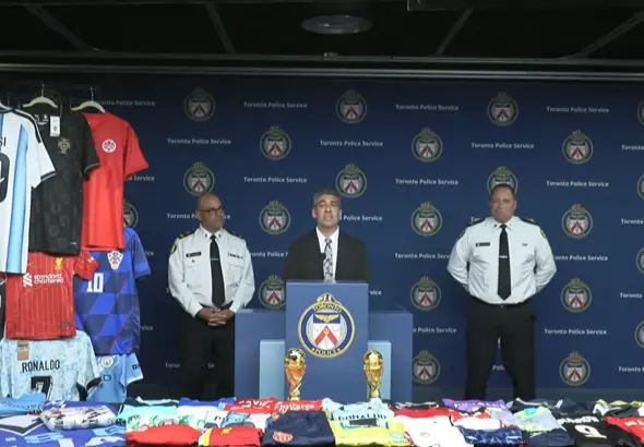 Toronto police seize over $3.5 million in alleged counterfeit soccer merchandise