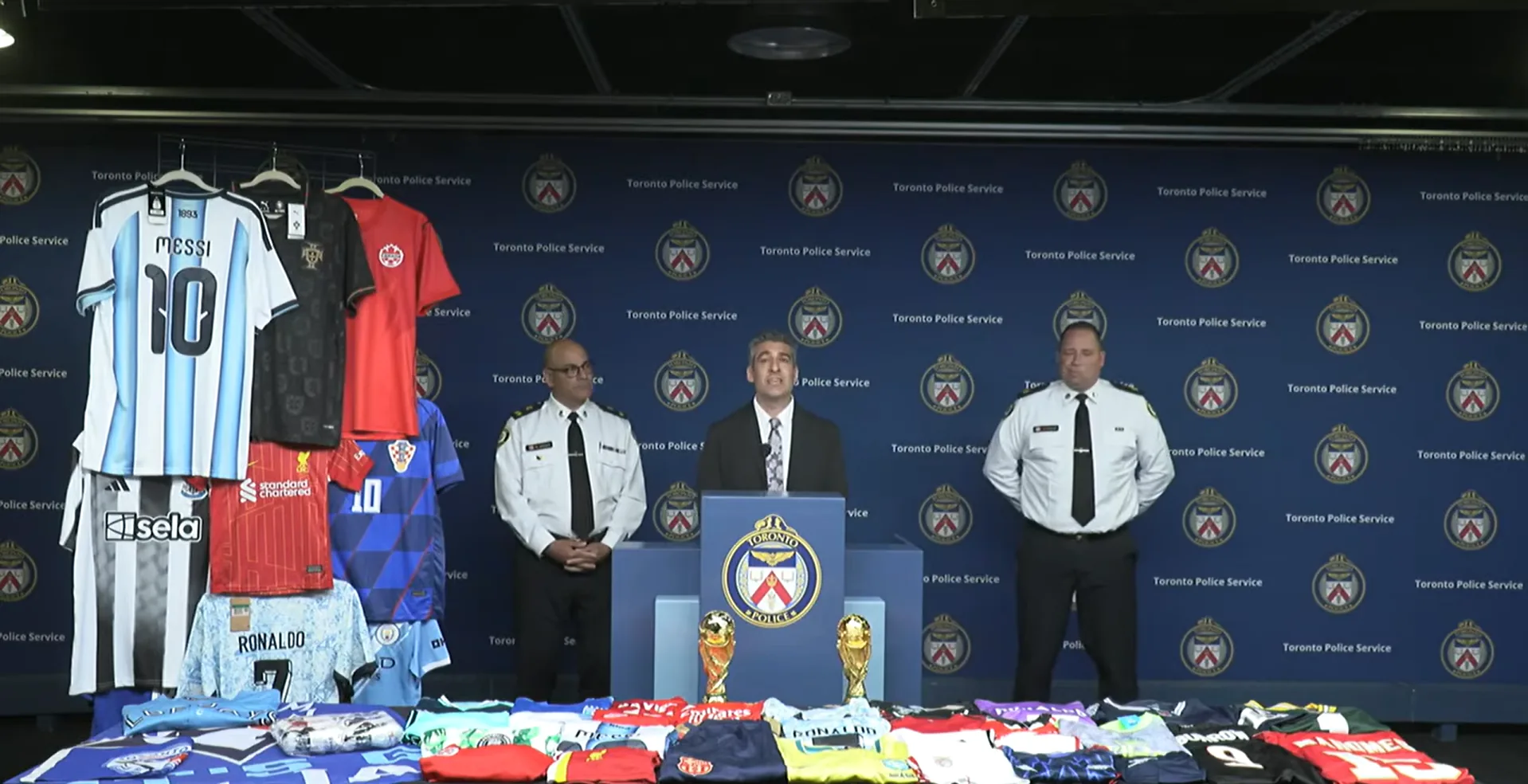Toronto police seize over $3.5 million in alleged counterfeit soccer merchandise
