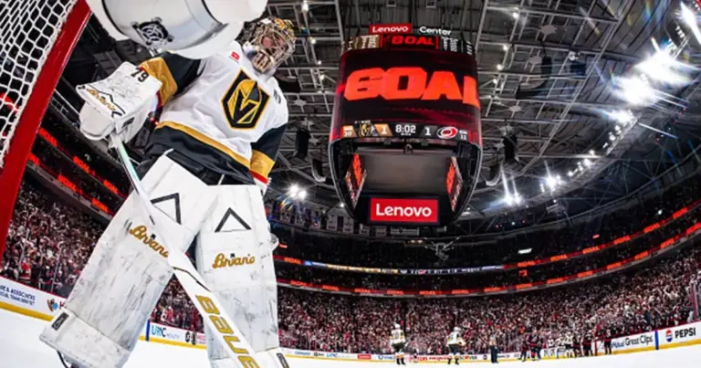 Golden Knights goalie Carter Hart dismisses Carolina fan chants as ‘just noise’