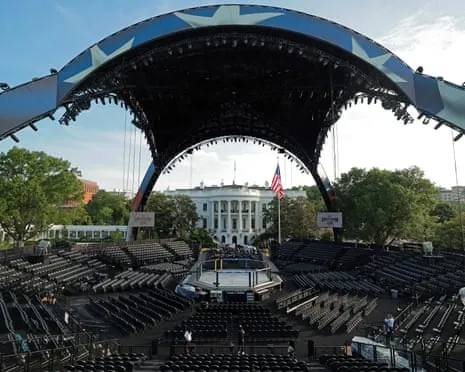 ‘The Claw’ and the octagon fighting ring on the South Lawn of the White House.